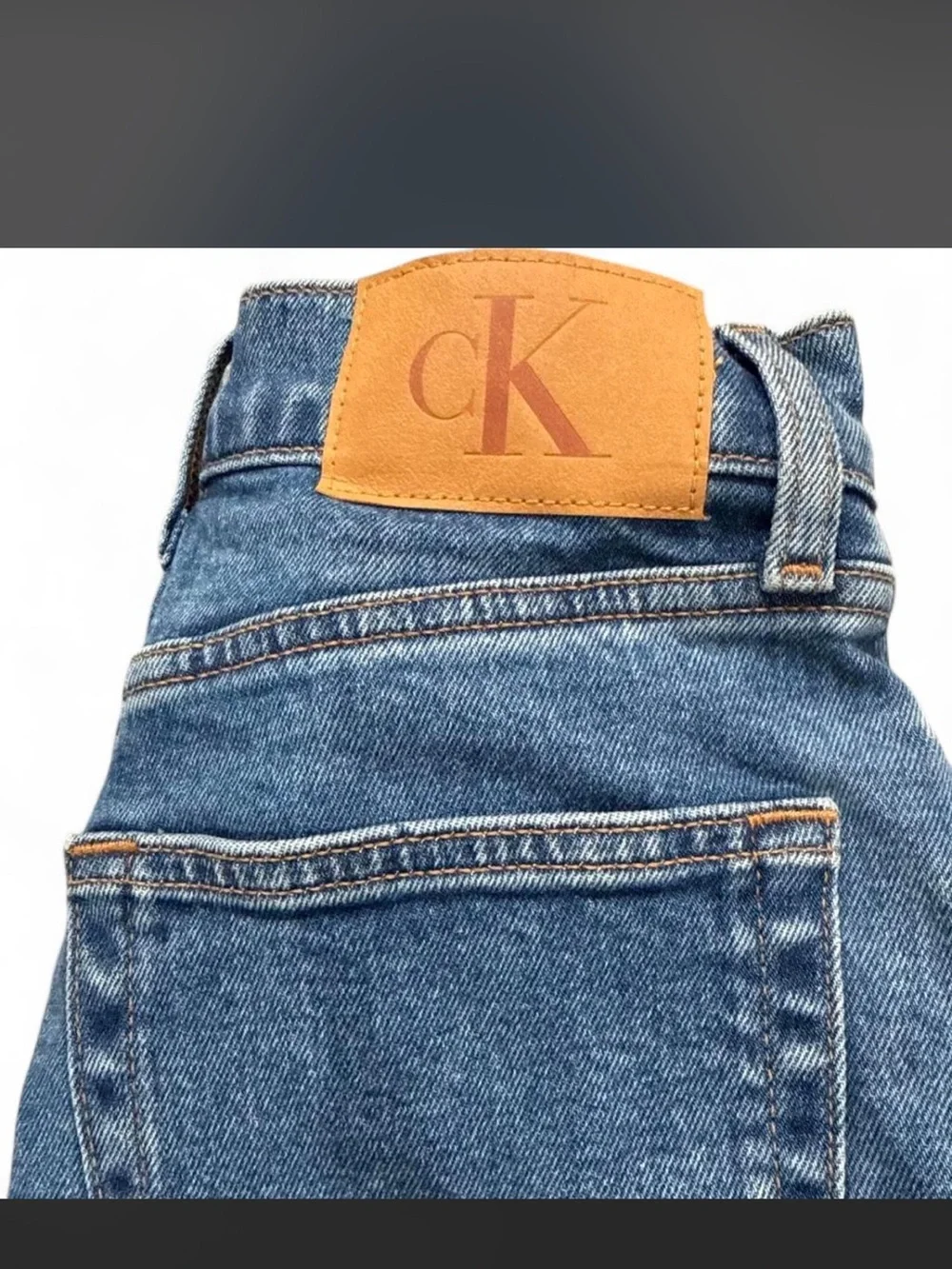 Calvin Klein Relaxed Wide-Leg Blue Jeans